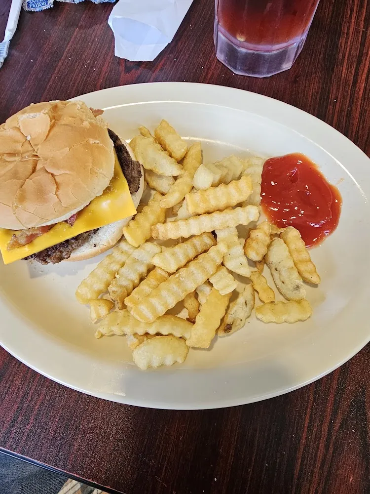Bacon Double Cheeseburger and Fries