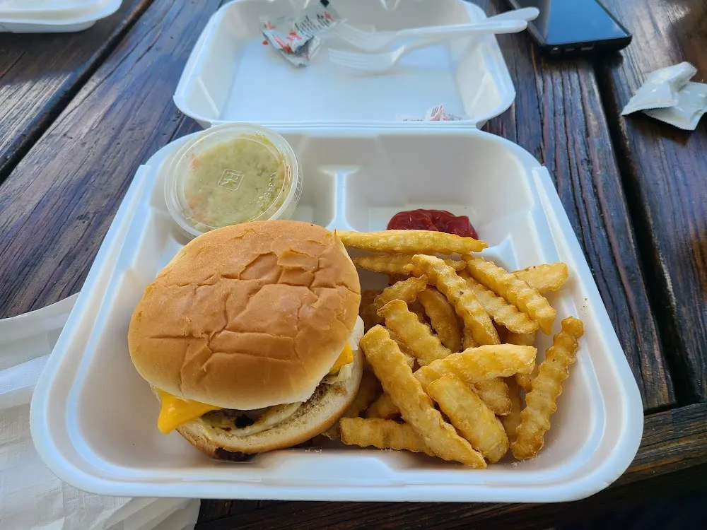Double Cheeseburger and Crinkle Fries